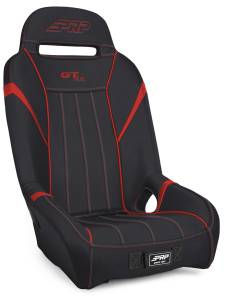 PRP Seats - PRP GT/S.E. Rear Suspension Seat- Black/Red - A58R-237