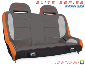 PRP Seats - PRP Elite Series High Back Rear Suspension Bench Seat (40-53In.) - A9210