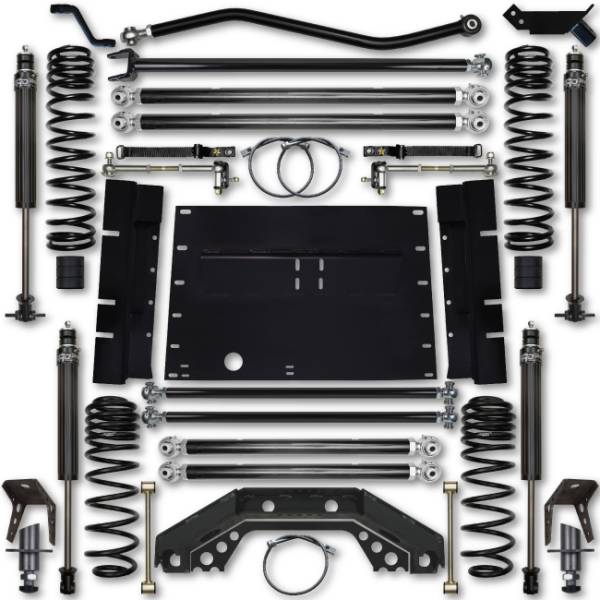 Rock Krawler - Rock Krawler TJ 3.5 Inch X Factor 5 Inch Stretch Stg 1 Long Arm Lift Kit w/ 2.25 RRD Shocks 03-06 Wrangler - Image 1