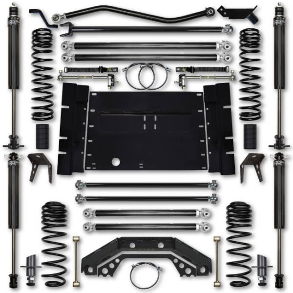 Rock Krawler - Rock Krawler LJ 4.5 Inch X Factor 4 Inch Stretch Stg 1 Long Arm Lift Kit w/ 2.25 RRD Shocks 04-06 Wrangler Unlimited - Image 1