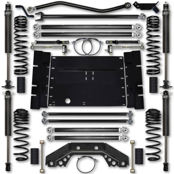 Rock Krawler - Rock Krawler LJ 4.5 Inch X Factor Stg 1 Long Arm Lift Kit w/ 2.25 RRD Shocks 04-06 Wrangler Unlimited - Image 1