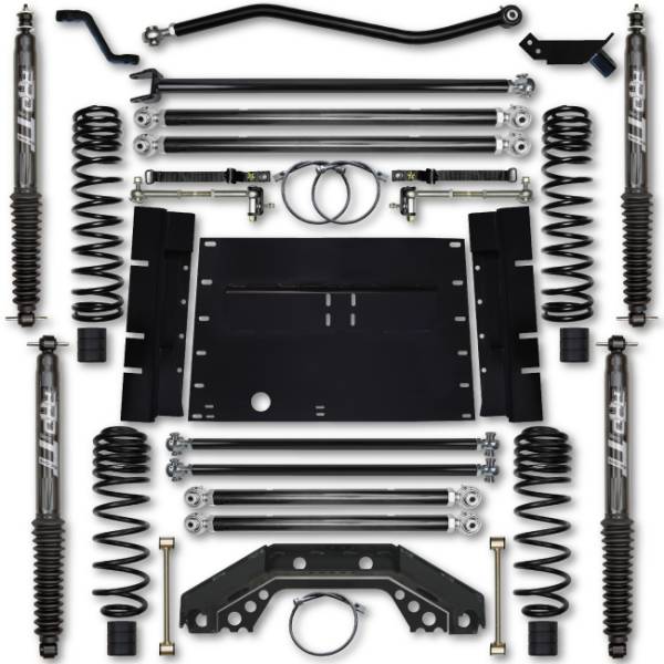 Rock Krawler - Rock Krawler LJ 3.5 Inch X Factor Long Arm Lift Kit w/ Twin Tube Shocks 04-06 Wrangler Unlimited - Image 1