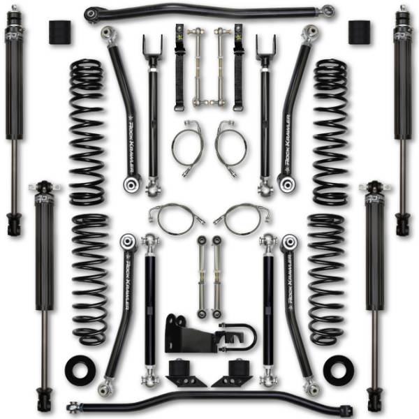 Rock Krawler - Rock Krawler JKU 2.5 Inch X Factor Lift Kit w/ Stg 1 Shocks 07-18 Wrangler 4 Dr - Image 1