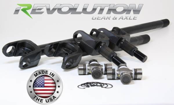 Revolution Gear and Axle - Revolution Gear and Axle Dana 30 30Spl 4340 Chromoly TJ LJ XJ and ZJ US Made Front Axle Kit 1997-06 - RAK30-TJ-30 - Image 1