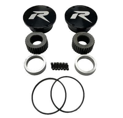 Revolution Gear and Axle - Revolution Gear and Axle Drive Flange Kit Dana 60 Super Duty 2005+ 35 Spline w/Hardware and Black Caps - D60S-Flange-Kit - Image 1