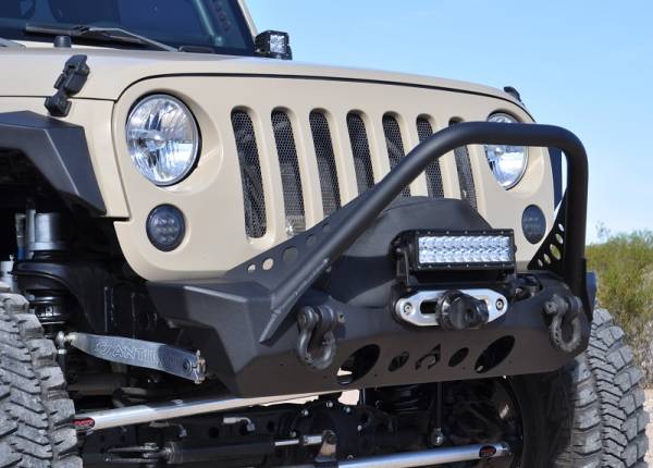 Artec Industries - Artec Industries NightHawk Jeep JK Front Bumper W/Mid Tube Stinger - JK2303 - Image 1