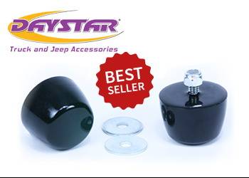 Daystar - Daystar 87-06 Jeep Wrangler YJ Hood Bumpers Polyurethane Black Pair Daystar - KJ71051BK - Image 1