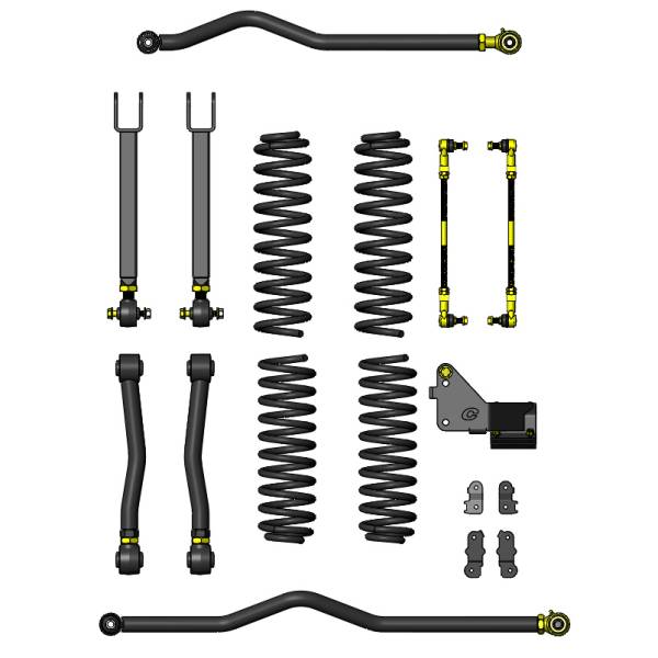 Clayton Off Road - Clayton Off Road Jeep Wrangler 3.5 Inch Entry Level Lift Kit 07-18 JK 2 Door - COR-2908010 - Image 1