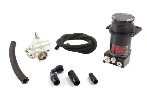 PSC Steering - PSC Steering Pro Touring Type II Power Steering Pump and Black Anodized Remote Reservoir Kit for Steering Gearbox Applications - PK1100X-A - Image 1