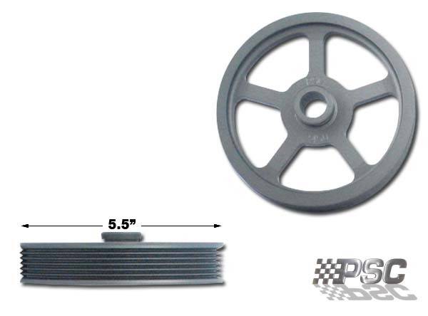 PSC Steering - PSC Steering 5.6 Inch Power Steering Pump Pulley, 6 Rib Serpentine for P Pump/CB Power Steering Pump - PP2450 - Image 1