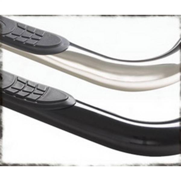 Smittybilt - Smittybilt Sure Step Side Bar Black Powder Coat 3 in. 4 Step Pad No Drill Installation - CN180-S4B - Image 1