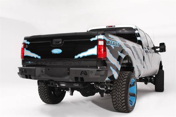 Fab Fours - Fab Fours Heavy Duty Rear Bumper 2 Stage Black Powder Coated w/Sensors - FS08-W1351-1 - Image 1