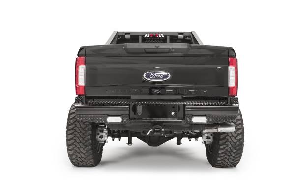 Fab Fours - Fab Fours Black Steel Ranch Rear Bumper 2 Stage Black Powder Coated - FS17-T4150-1 - Image 1