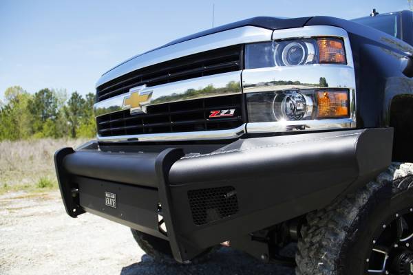 Fab Fours - Fab Fours Elite Front Bumper 2 Stage Black Powder Coated w/o Full Grill Guard Incl. Light Cut-Outs - CH05-Q1361-1 - Image 1