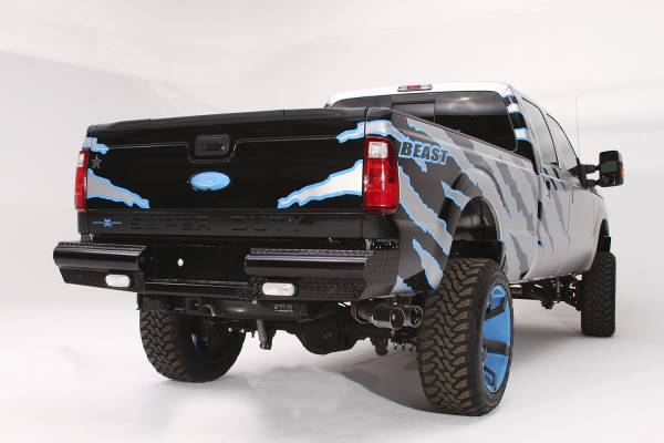 Fab Fours - Fab Fours Black Steel Ranch Rear Bumper 2 Stage Black Powder Coated - FS08-T1350-1 - Image 1