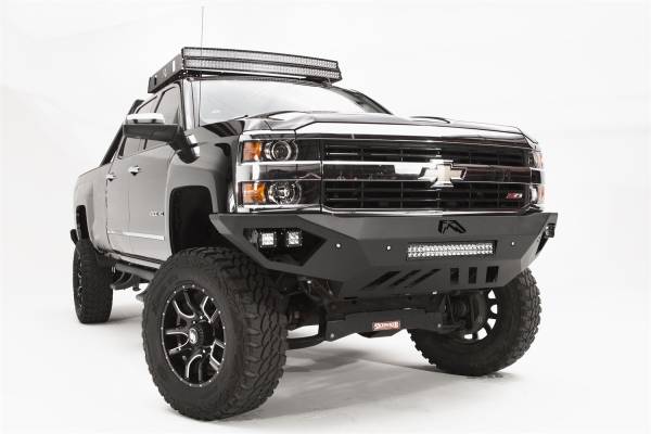 Fab Fours - Fab Fours Vengeance Front Bumper 2 Stage Black Powder Coated Sensor Bumper No Guard - CH15-V3051-1 - Image 1