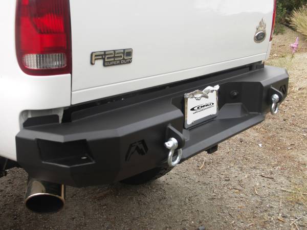 Fab Fours - Fab Fours Heavy Duty Rear Bumper 2 Stage Black Powder Coated Incl. 0.75 in. D-Ring Mount - FS08-W1350-1 - Image 1