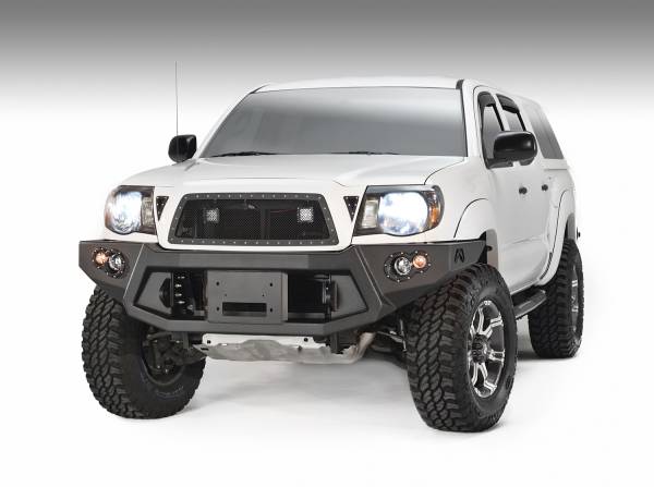 Fab Fours - Fab Fours Premium Heavy Duty Winch Front Bumper 2 Stage Black Powder Coated w/o Grill Guard Incl. 1 in. D-Ring Mounts/Light Cut-Outs w/Hella 90mm Fog Lamps And 60mm Turn Signals - TT05-B1551-1 - Image 1