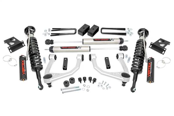 Rough Country - Rough Country Suspension Lift Kit w/V2 Shocks 3.5 in. Incl. Upper Control Arms Vertex Coilovers Diff Spacers Bumpstop Spacers Lift Blocks U-Bolts - 76857 - Image 1