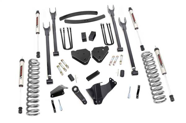 Rough Country - Rough Country Suspension Lift Kit 6 in. 4-Link w/V2 Monotube Shocks Lifted Coil Springs Upper / Lower Control Arms Brackets Extended Sway-Bar Links Bumpstop Spacers Includes Hardware - 57970 - Image 1