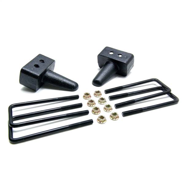 ReadyLift - ReadyLift Rear Block Kit 3 in. Cast Iron Blocks Incl. Integrated Locating Pin E-Coated U-Bolts Nuts/Washers - 66-2053 - Image 1