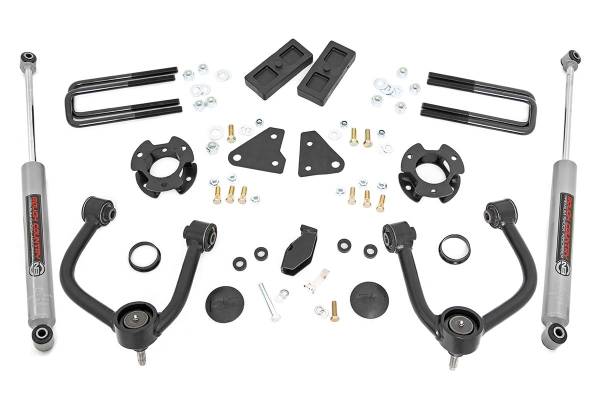 Rough Country - Rough Country Suspension Lift Kit w/Shocks 3.5 in. Lift Incl. Upper Control Arms Strut Spacers Differential Drop Plates Premium N3 Shocks - 500010 - Image 1