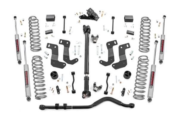 Rough Country - Rough Country Suspension Lift Kit 3.5 in. Nitrogen Charged N3 Shocks Front Rear Coil Springs Durable 18 mm. Spring Loaded Piston Rod Huge 54 mm. Shock Body Lower Control Arm Drop - 62730 - Image 1