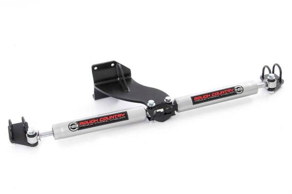 Rough Country - Rough Country N3 Dual Steering Stabilizer Big Bore Incl. Mounting Brackets and Hardware - 8749430 - Image 1