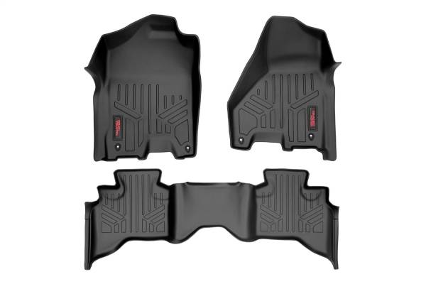 Rough Country - Rough Country Heavy Duty Floor Mats Front And Rear 3 pc. Full Console - M-31212 - Image 1