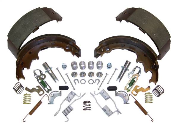 Crown Automotive Jeep Replacement - Crown Automotive Jeep Replacement Brake Shoe Service Kit Incl. Shoes Linings Hardware 9 in. x 2.5 in.  -  4723367MK - Image 1