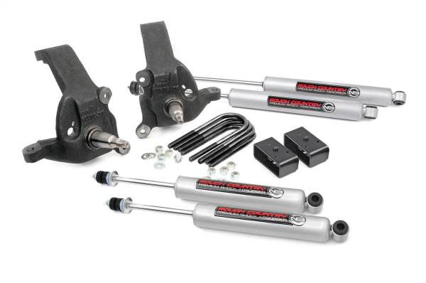 Rough Country - Rough Country Suspension Lift Kit 3 in. Lift Spindles 2 in. Lift U-Bolt - 52830 - Image 1