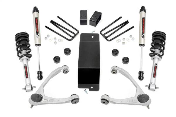 Rough Country - Rough Country Suspension Lift Kit w/Shocks 3.5 in. Lift Incl. Upper Control Arms Rear N3 Struts And V2 Monotube Stock Cast Steel - 19471 - Image 1