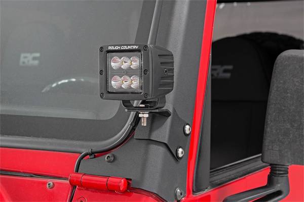 Rough Country - Rough Country A Pillar Light Mount Incl. 2 Brackets Hardware - 70046 - Image 1