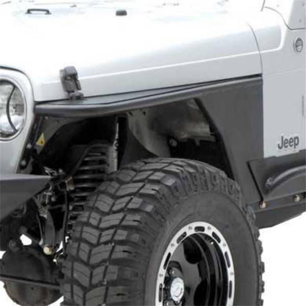 Smittybilt - Smittybilt XRC Tube Fender Front Textured Black Relocates Factory Latch - 76862 - Image 1