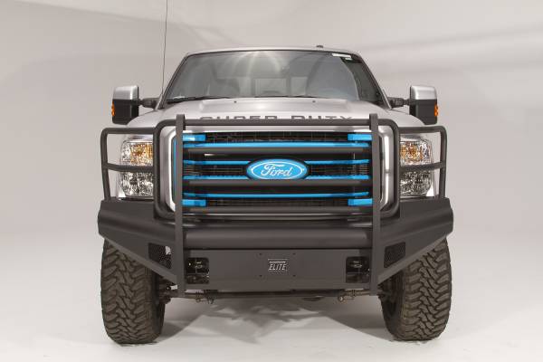 Fab Fours - Fab Fours Elite Front Bumper 2 Stage Black Powder Coated w/Full Grill Guard Incl. Light Cut-Outs - FS11-Q2560-1 - Image 1