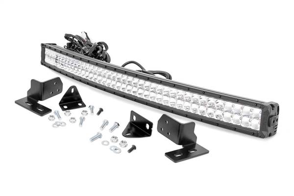 Rough Country - Rough Country Chrome Series LED Kit Fits In Bumper White DRL 19020 Lumens 240 Watts IP67 Waterproof Aluminum 40 in. LED Light Bar Includes Installation Instructions - 70681DRL - Image 1