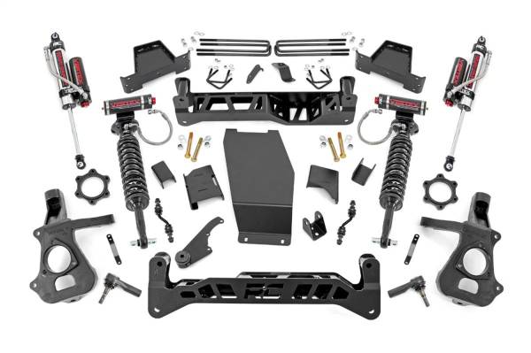 Rough Country - Rough Country Suspension Lift Kit w/Shocks 7 in. Lift Incl. Knuckles Crossmember Vertex Res. Coilovers CV Spacer Diff/Swaybar Drop Brkt. Blocks Brake Line Reloc. U-Bolts Hardware - 17450 - Image 1