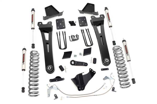 Rough Country - Rough Country Suspension Lift Kit 6 in. w/V2 Shocks Heavy-Duty Radius Arms Rubber Bushings Adjustable Alignment Cam Lifted Coil Springs Brackets Bumpstop Spacers w/Hardware - 54270 - Image 1