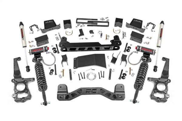 Rough Country - Rough Country Suspension Lift Kit 6 in. Durable Lifted Knuckles Strut Spacers Drop Brackets Sway Bar Drop Brackets Brake Line Brackets Drive Shaft Spacer - 55757 - Image 1