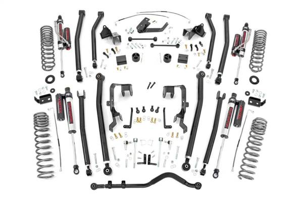 Rough Country - Rough Country Long Arm Suspension Lift Kit w/Shocks 4 in. w/Vertex Adjustable Reservoir Shocks 4 Door - 78550A - Image 1