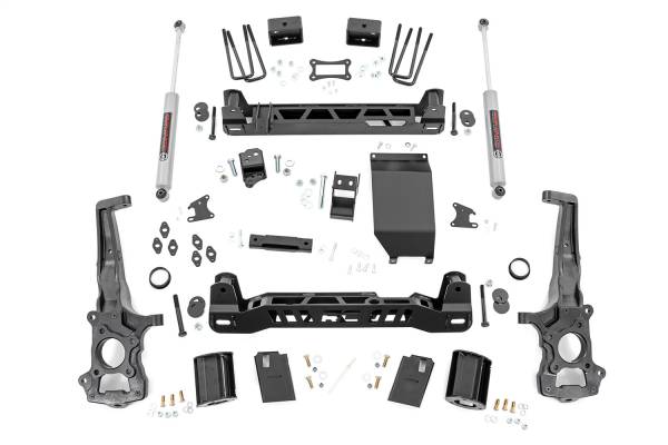 Rough Country - Rough Country Suspension Lift Kit 6 in. Front/Rear Cross members Durable Skid Plate Cast Knuckles Rear Fabricated Lift Blocks Nitrogen Charged N3 Shocks - 50530 - Image 1