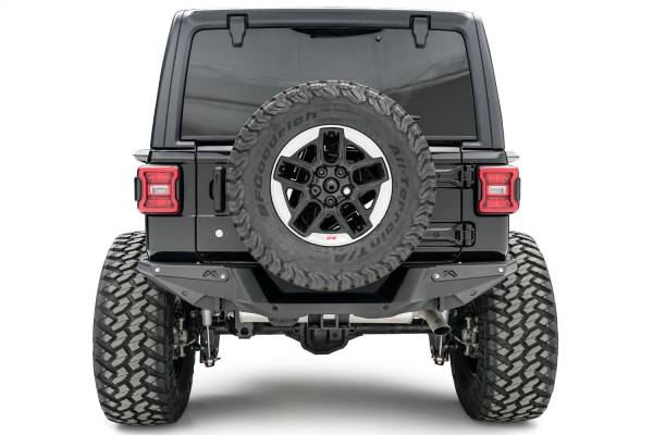 Fab Fours - Fab Fours Heavy Duty Rear Bumper 3/16 In. Gauge Steel Construction 2 Stage Matte Black Powder Coat w/Epoxy primer - JL18-Y1851-1 - Image 1