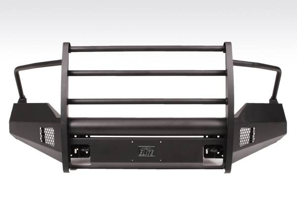 Fab Fours - Fab Fours Elite Front Bumper 2 Stage Black Powder Coated w/Full Grill Guard And Tow Hooks - DR13-R2960-1 - Image 1