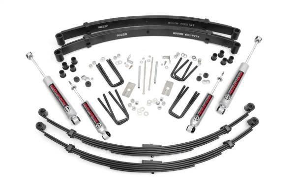 Rough Country - Rough Country Suspension Lift Kit w/Shocks 3 in. Lift Incl. Front and Rear Leaf Springs U-Bolts Hardware Front and Rear Premium N3 Shocks - 71030 - Image 1