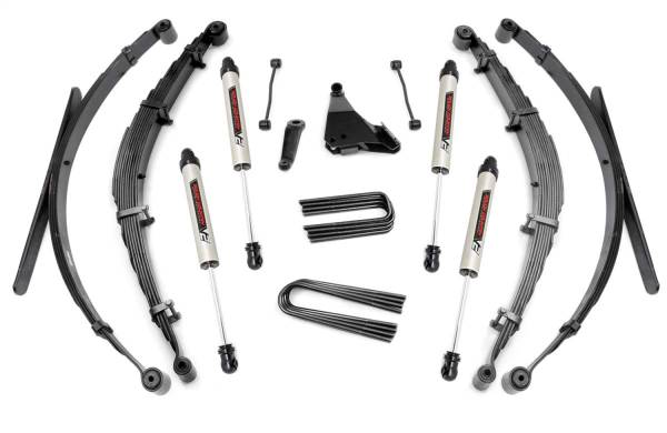 Rough Country - Rough Country Suspension Lift Kit w/Shocks 6 in. Lift V2 Monotube Shocks Incl. Lifted Leaf Springs - 49270 - Image 1