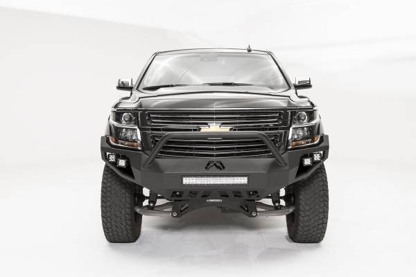 Fab Fours - Fab Fours Vengeance Front Bumper Uncoated/Paintable w/Pre-Runner Guard w/Sensors [AWSL] - CS15-D3552-B - Image 1