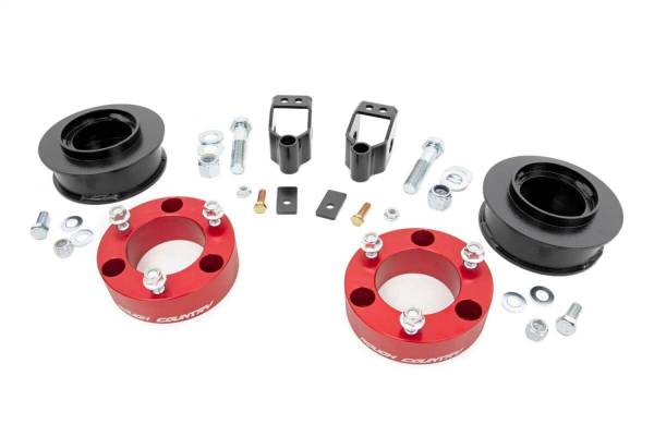 Rough Country - Rough Country Series II Suspension Lift System 3 in. Lift Incl. Front Strut Ext. Rear Shock Relocation Bracket Coil Spring Spacers Hardware Red - 762RED - Image 1