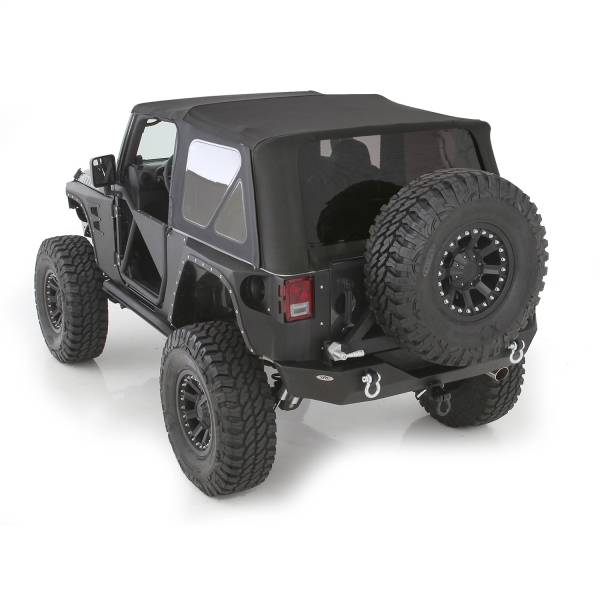 Smittybilt - Smittybilt Replacement Soft Top Incl. 2 Front Replacement Upper Door Skins w/Tinted Windows Black Diamond - 9075235 - Image 1