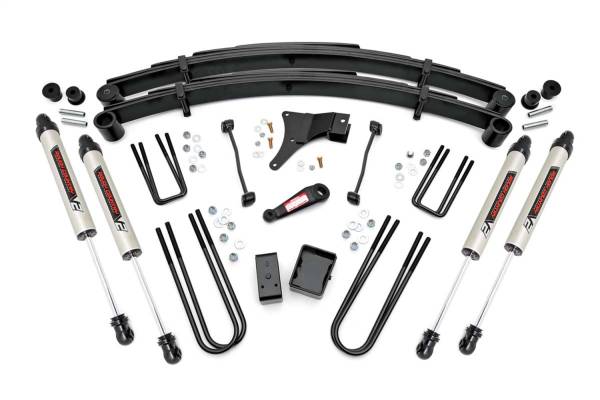 Rough Country - Rough Country Suspension Lift Kit w/Shocks 6 in. Lift V2 Monotube Shocks Incl. 4 in. Lift Blocks - 49370 - Image 1