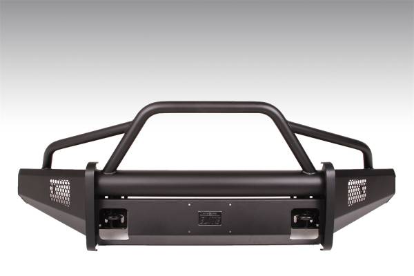 Fab Fours - Fab Fours Elite Front Bumper 2 Stage Black Powder Coated w/Pre-Runner Grill Guard Incl. Light Cut-Outs And Tow Hooks - FF15-R3252-1 - Image 1